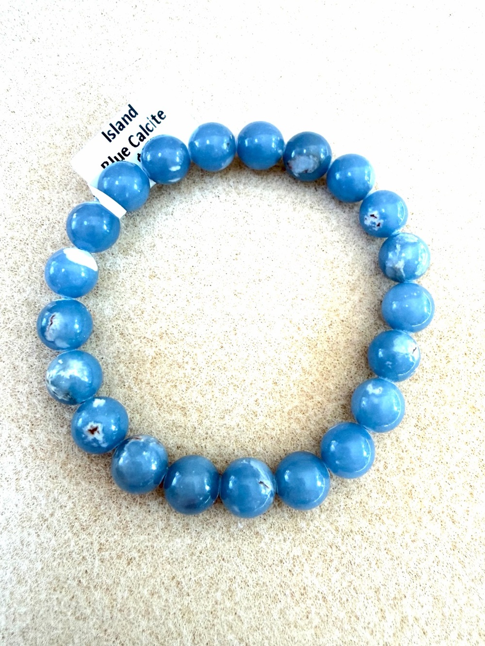 Island Blue Calcite Stretch Bracelet - Blue